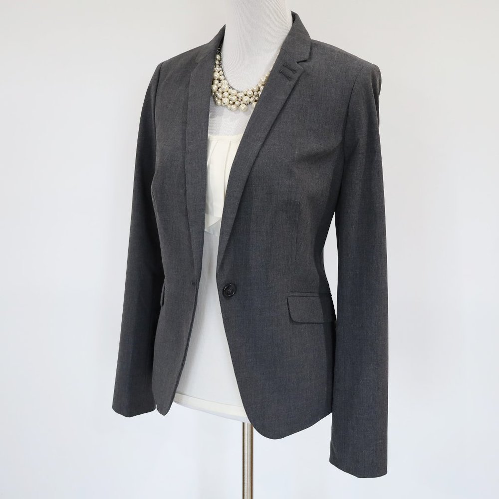 THE LIMITED Size 12 Gray Suit Jacket Blazer Career